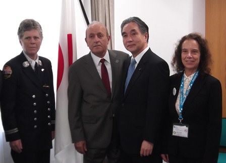 [26 Oct 2012] Lee Ielpi, founder of the September 11th Families'Association, visited Reconstruction Minister and told his backup activity in Tohoku region .