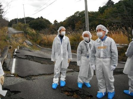 [4 Nov 2012] Reconstruction Minister inspected the situation in Okuma town, Fukushima prefecture.