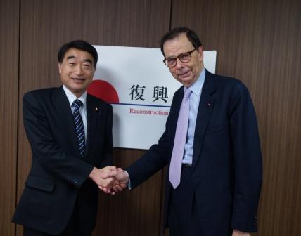[8 May 2013]Mr. Louis Schweitzer, Special Representative of the Minister of Foreign Affairs of the French Republic for France-Japan Partnership, visited Reconstruction Minister