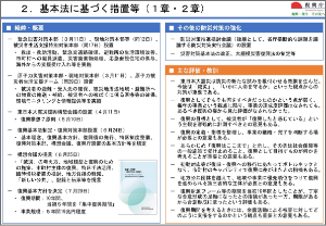 ２．基本法に基づく措置等（１章・２章）
