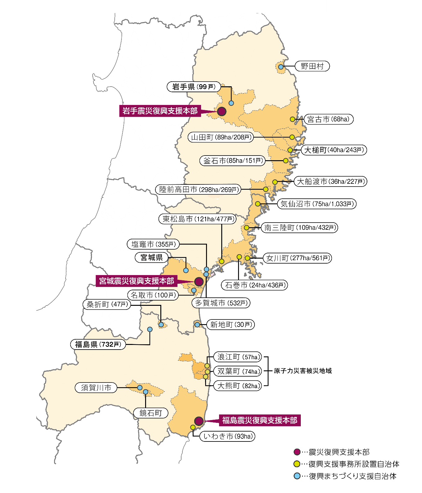 図表 3-2-63 URの支援自治体一覧
