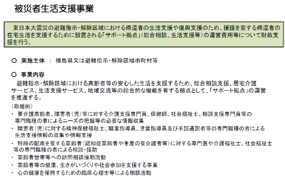 図表 4-2-13 被災者生活支援事業