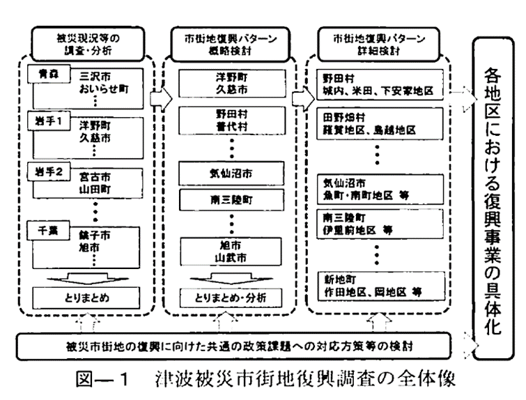 図表 5-1-2 津波被災市街地復興調査の全体像