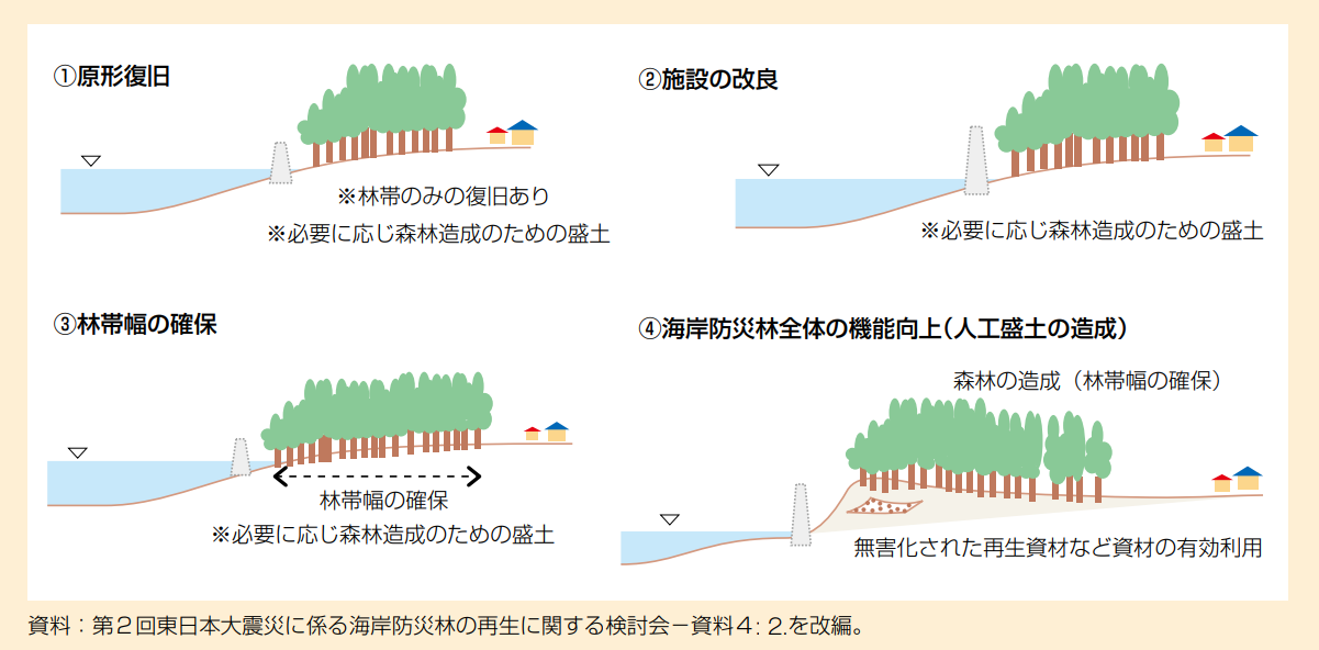 図表 5-12-3 海岸防災林の再生の方向性