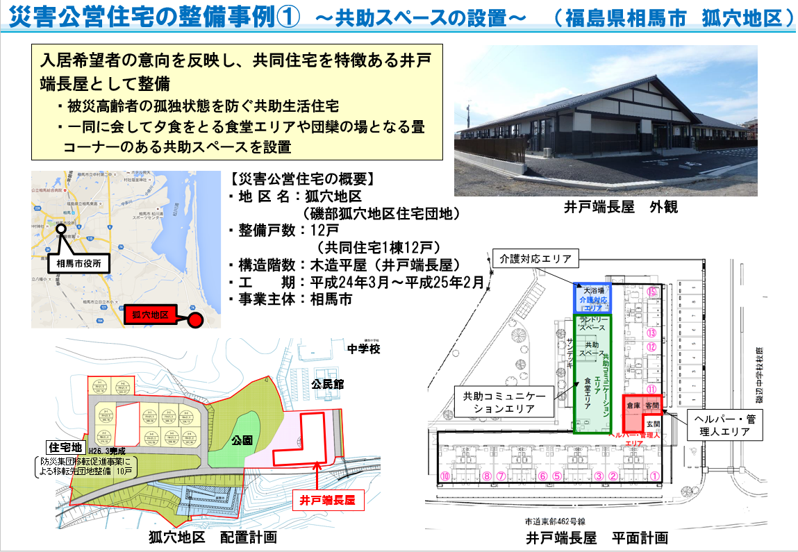 図表 5-2-36　福島県相馬市狐穴地区の災害公営住宅整備