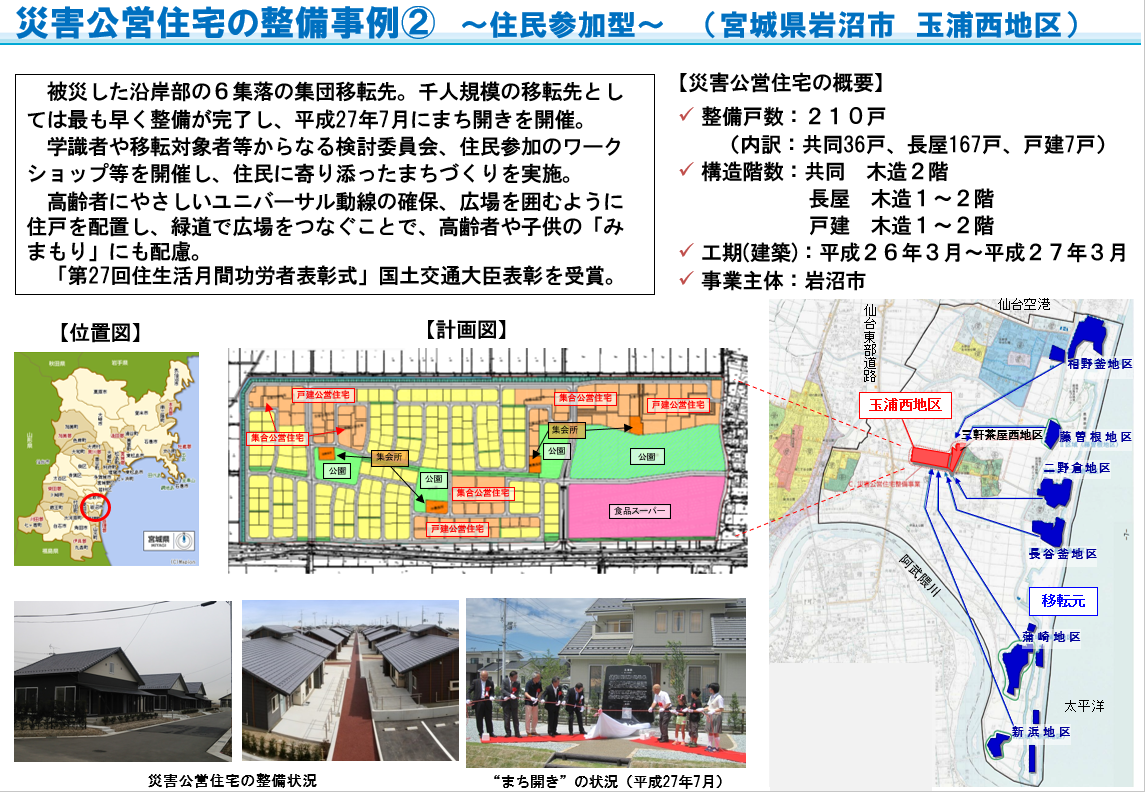 図表 5-2-37　宮城県相岩沼市玉浦西地区の災害公営住宅整備