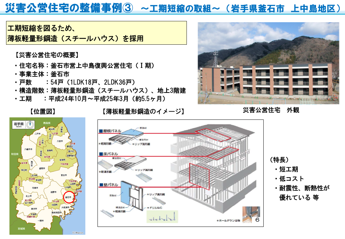 図表 5-2-38　岩手県釜石市上中島地区の災害公営住宅整備