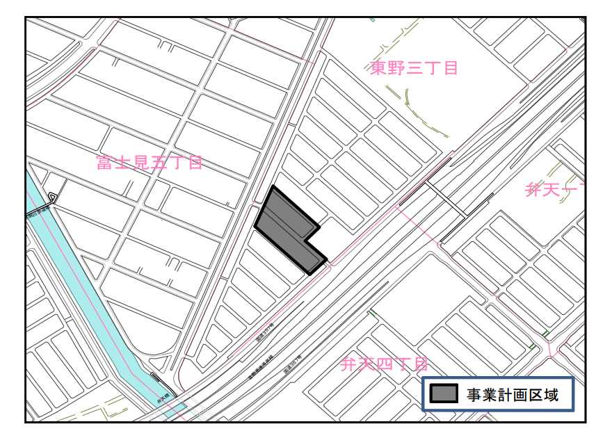 図表 5-4-27 千葉県浦安市東野三丁目地区市街地液状化対策事業計画