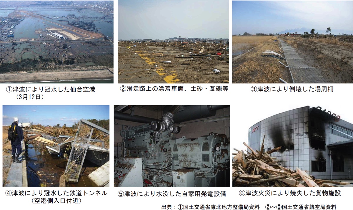 図表 5-7-2 仙台空港の被災状況