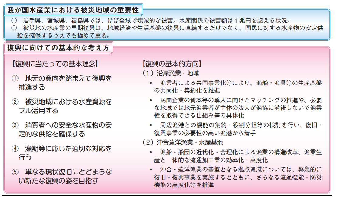 図表 6-4-3 水産復興マスタープランの概要