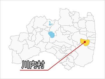 川内村の地図の画像