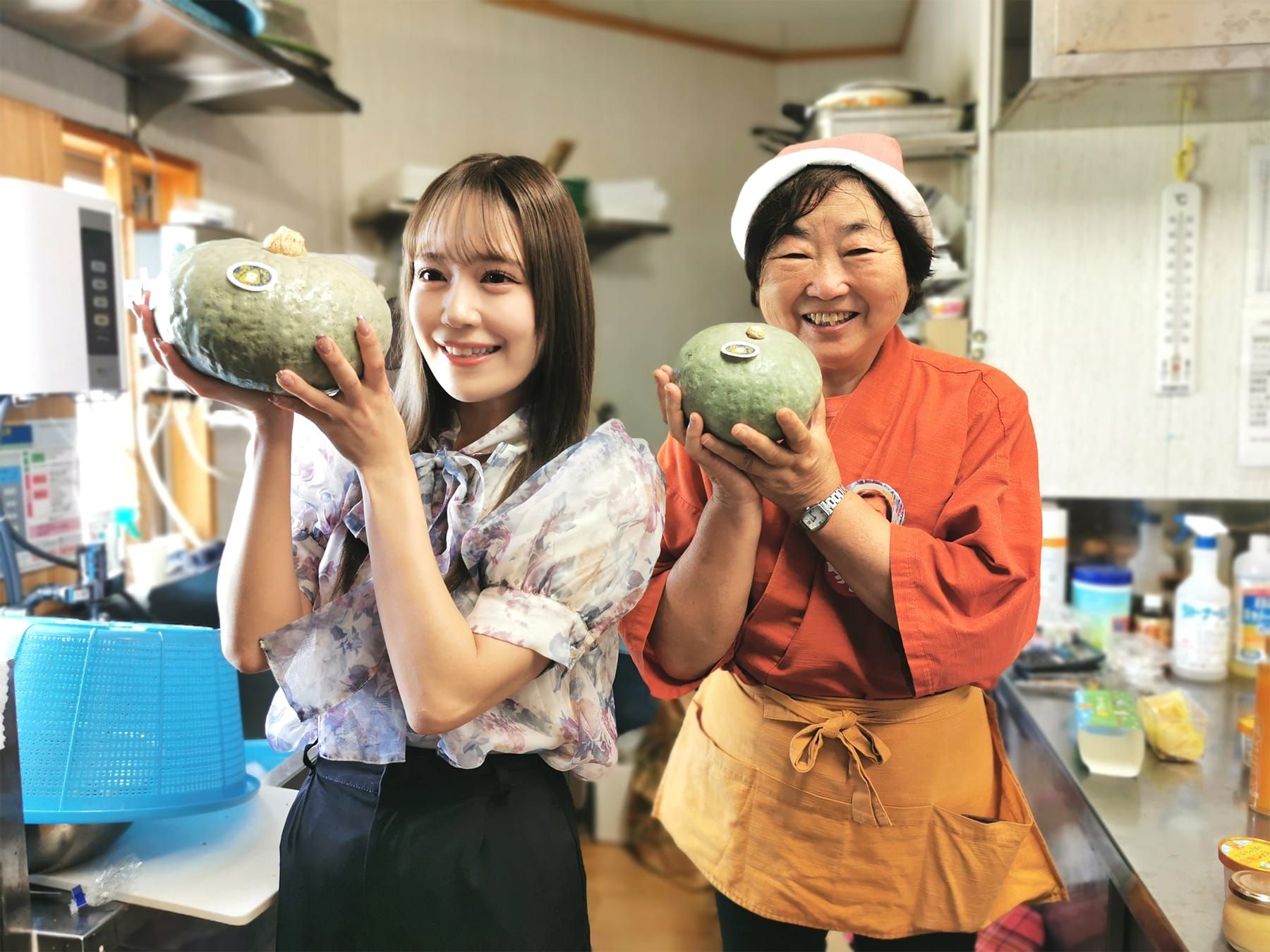 いいたて雪っ娘かぼちゃと諸橋沙夏さんと渡邊とみ子さん