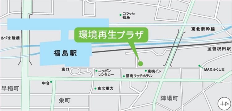 環境再生プラザのアクセス地図画像