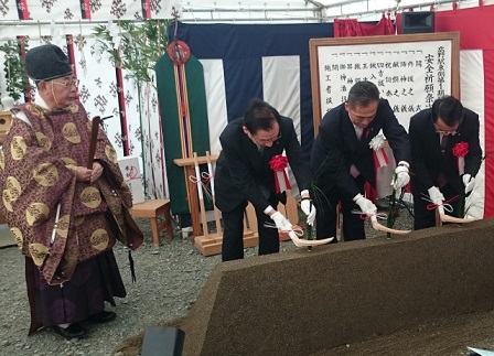 広野駅東側第一期開発整備事業　安全祈願祭・起工式（福島県広野町）