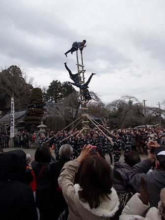 相馬小高神社新春はしご乗り