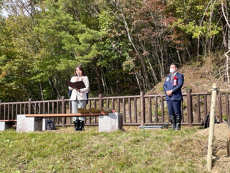 飯舘村長泥地区第1回植樹祭記念式典・「いいたて風の子マルシェ」(10月23日)