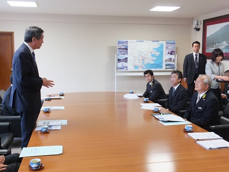 戸田大船渡市長との意見交換（於：大船渡市役所）