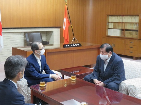 福島県知事との意見交換(於:福島県庁)