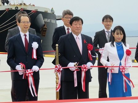小名浜港国際バルクターミナル供用式出席(於:いわき市)