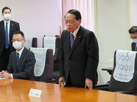 いわき市長との意見交換(於:いわき市役所)