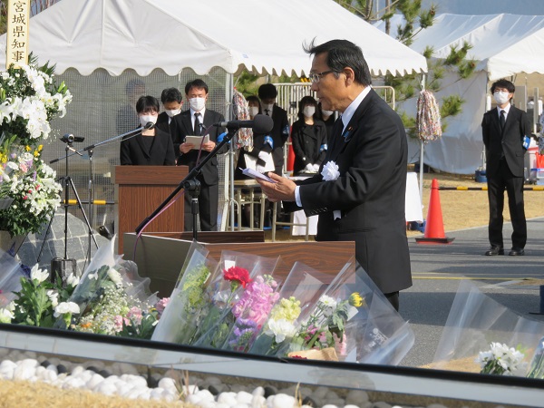 小島副大臣の宮城県訪問（３月11日）