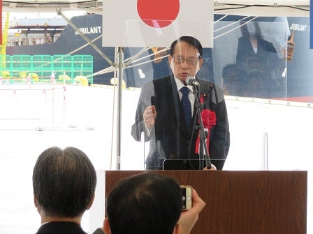 小名浜港国際バルクターミナル供用式出席(於:いわき市)